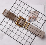 Pu Leather Loose Buckle Hollow Out Belt