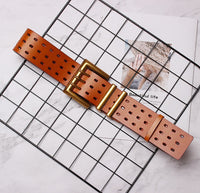 Pu Leather Loose Buckle Hollow Out Belt