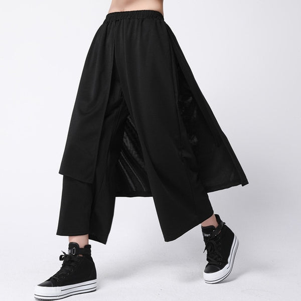Loose Spliced High Waist Pants