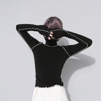 High Collar Long Sleeve T-Shirt