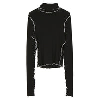 High Collar Long Sleeve T-Shirt