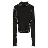 High Collar Long Sleeve T-Shirt