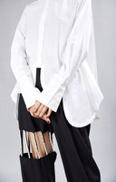 Pleated Big Size Irregular Blouse