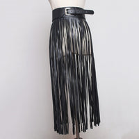 Pu Leather Long Tassel Belt
