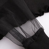 Long Sleeve Solid Color Gauze Sweatshirt