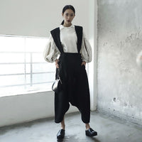 Lantern Sleeve White Loose Shirt Blouse