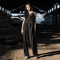 High Waist Pocket Stitch Jumpsuit