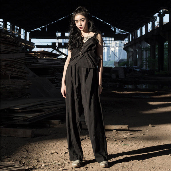High Waist Pocket Stitch Jumpsuit