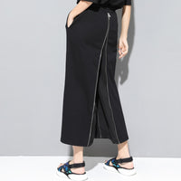 Zipper Split Loose Trousers