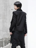 Stand Collar Long Sleeve Black Zipper Jacket