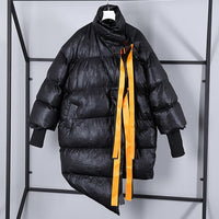 Stad Collar Long Sleeve Cotton-padded Coat