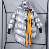 Stad Collar Long Sleeve Cotton-padded Coat
