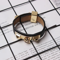 Rivet Pu Leather Split Joint Bracelet