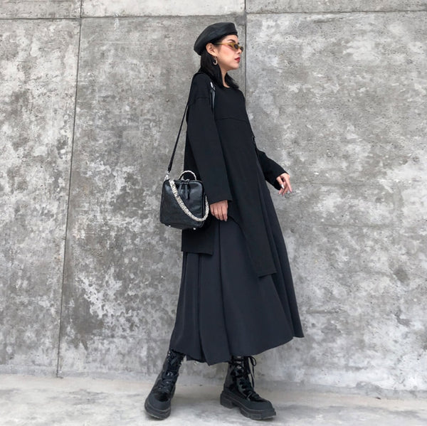 Black Zipper Pu Leather Bag