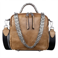Black Zipper Pu Leather Bag