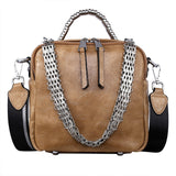 Black Zipper Pu Leather Bag
