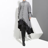 Lapel Long Sleeve  Bandage Dress