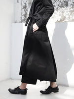 High Elastic Waist Black Wide Leg Pants