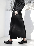 High Elastic Waist Black Wide Leg Pants