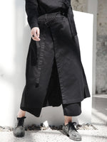 High Elastic Waist Black Wide Leg Pants