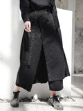 High Elastic Waist Black Wide Leg Pants