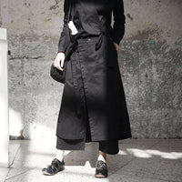 High Elastic Waist Black Wide Leg Pants