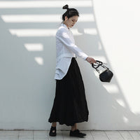Long Sleeve Irregular Split Blouse