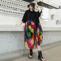 Multicolor Print Chiffon Dress