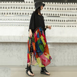 Multicolor Print Chiffon Dress