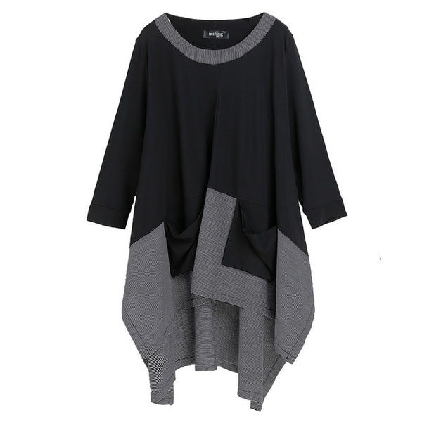 Black and Grey Plaid T-shirt