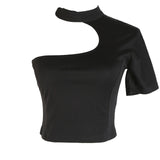 Short Sleeve Backless T-shirt