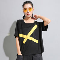 Cross Printed Loose Tee