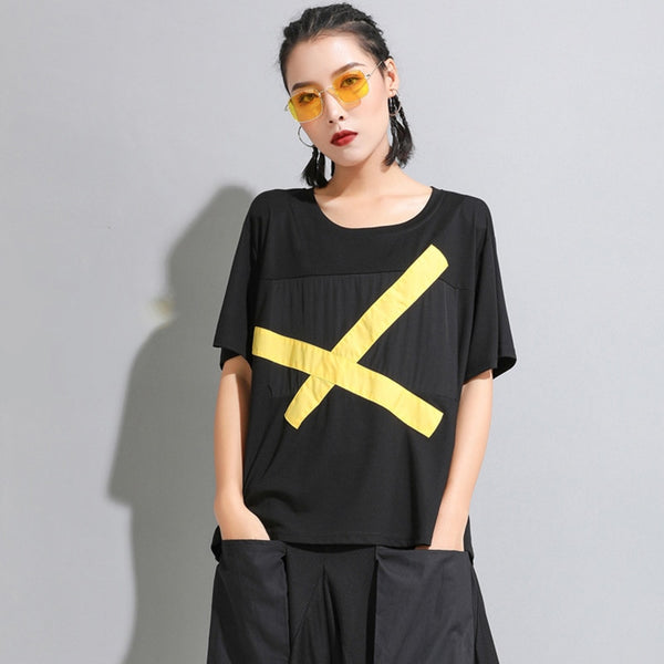 Cross Printed Loose Tee