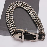 Pu Leather Chain Split Joint Bracelet