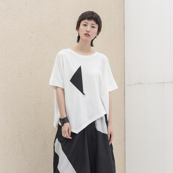 Irregular Triangle Printed Tee