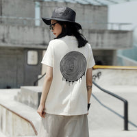 Short Sleeve Back Pattern Printed Tee