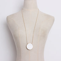Circle Crystal Pendant Necklace