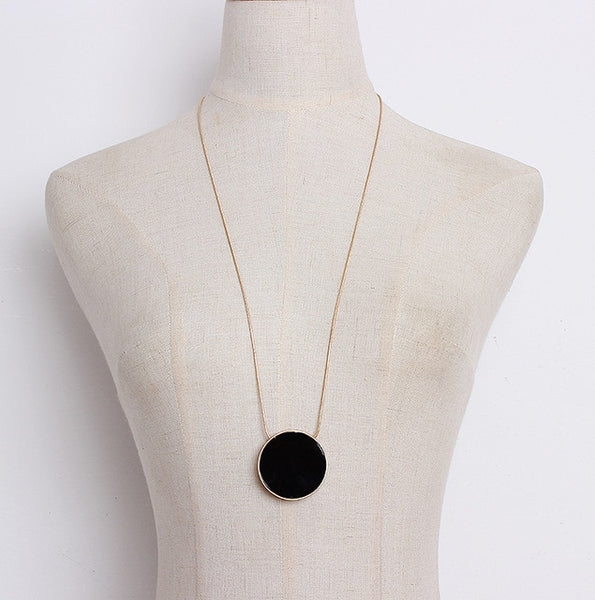 Circle Crystal Pendant Necklace