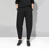 Black Loose Patchwork Trousers