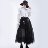 Black 5 Layer Mesh Skirt