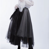 Black 5 Layer Mesh Skirt