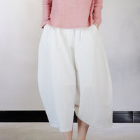 Winter Cotton Linen Cross-pants