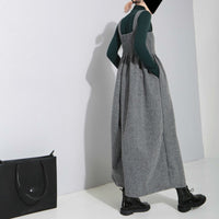 Vintage Pleated High Waist Wide Leg Pants