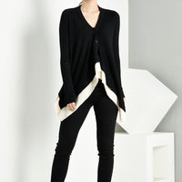 Asymmetrical V-Neck Cardigan