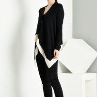 Asymmetrical V-Neck Cardigan