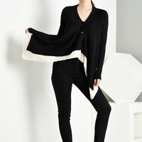 Asymmetrical V-Neck Cardigan