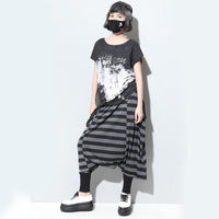 Black and Gray Cross Pants