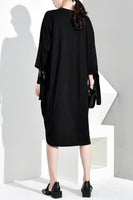 Letter Printed Irregular Dress
