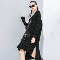 Black Bunny Asymmetrical Sweater
