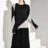 Round Neck Black and Gray T-shirt